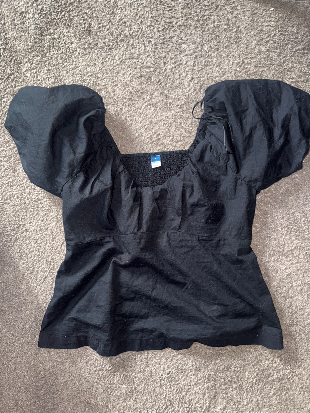 Old Navy Black Puff Sleeve Top